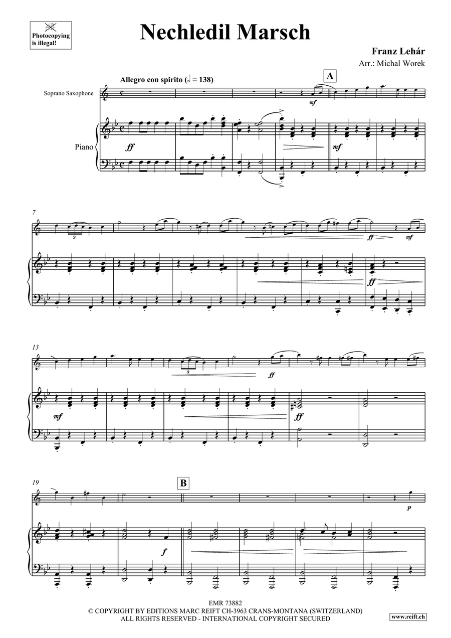 Nechledil Marsch Nechledil Marsch Soprano Saxophone scores gallery preview page 4