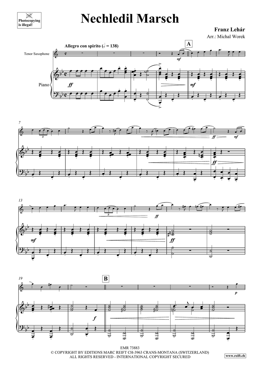 Nechledil Marsch Nechledil Marsch Tenor Saxophone scores gallery preview page 4