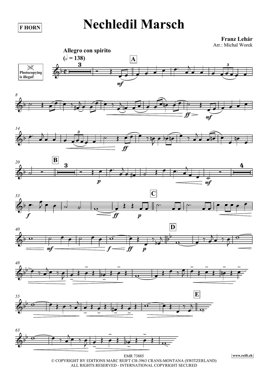 Nechledil Marsch Nechledil Marsch Horn scores gallery preview page 3