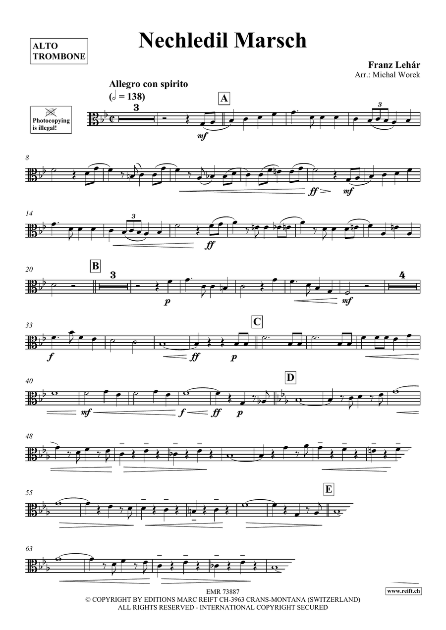 Nechledil Marsch Nechledil Marsch Piano Accompaniment scores gallery preview page 3