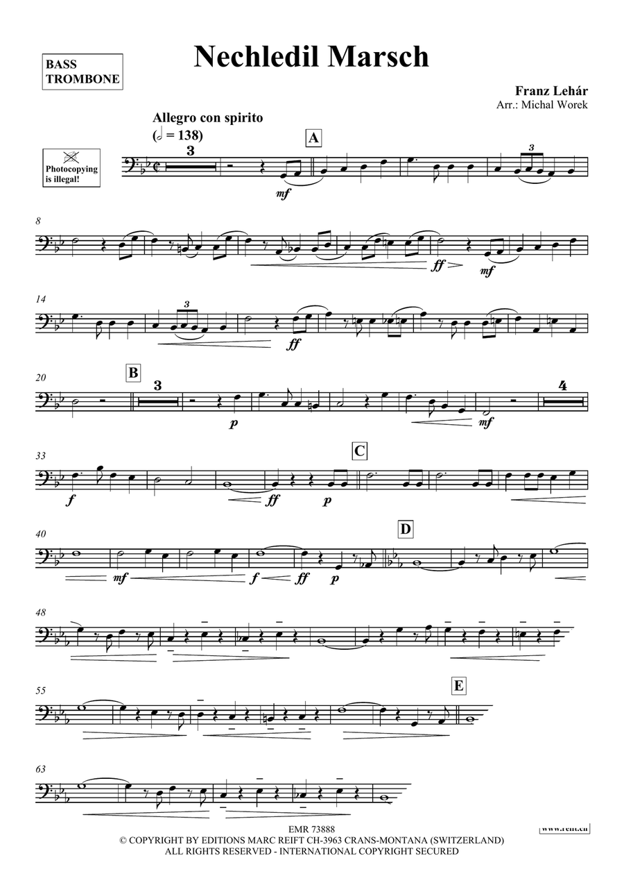 Nechledil Marsch Nechledil Marsch Bass Trombone scores gallery preview page 3