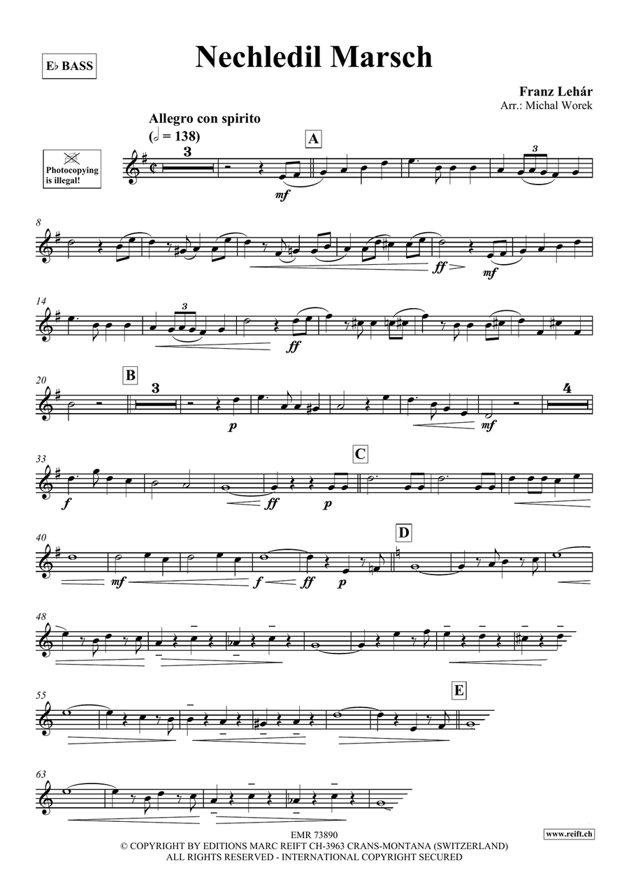 Nechledil Marsch Nechledil Marsch Voice Solo scores gallery preview page 3