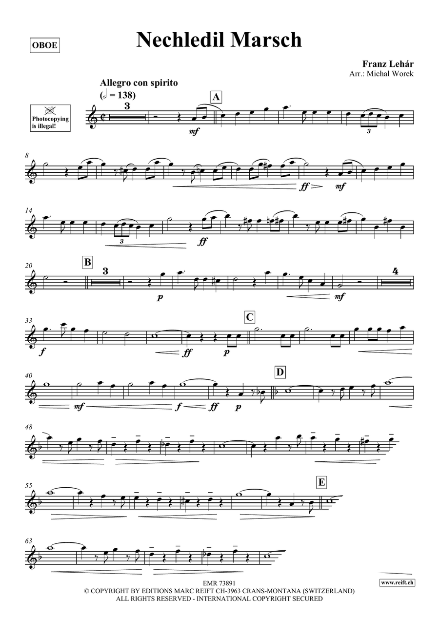 Nechledil Marsch Nechledil Marsch Piano Accompaniment scores gallery preview page 3