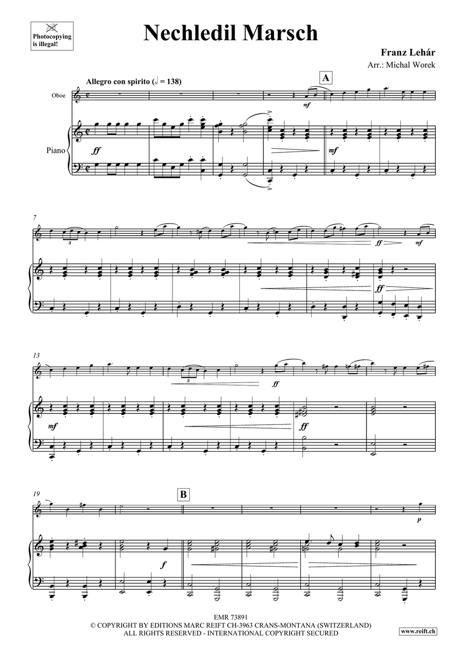 Nechledil Marsch Nechledil Marsch Piano Accompaniment scores gallery preview page 4