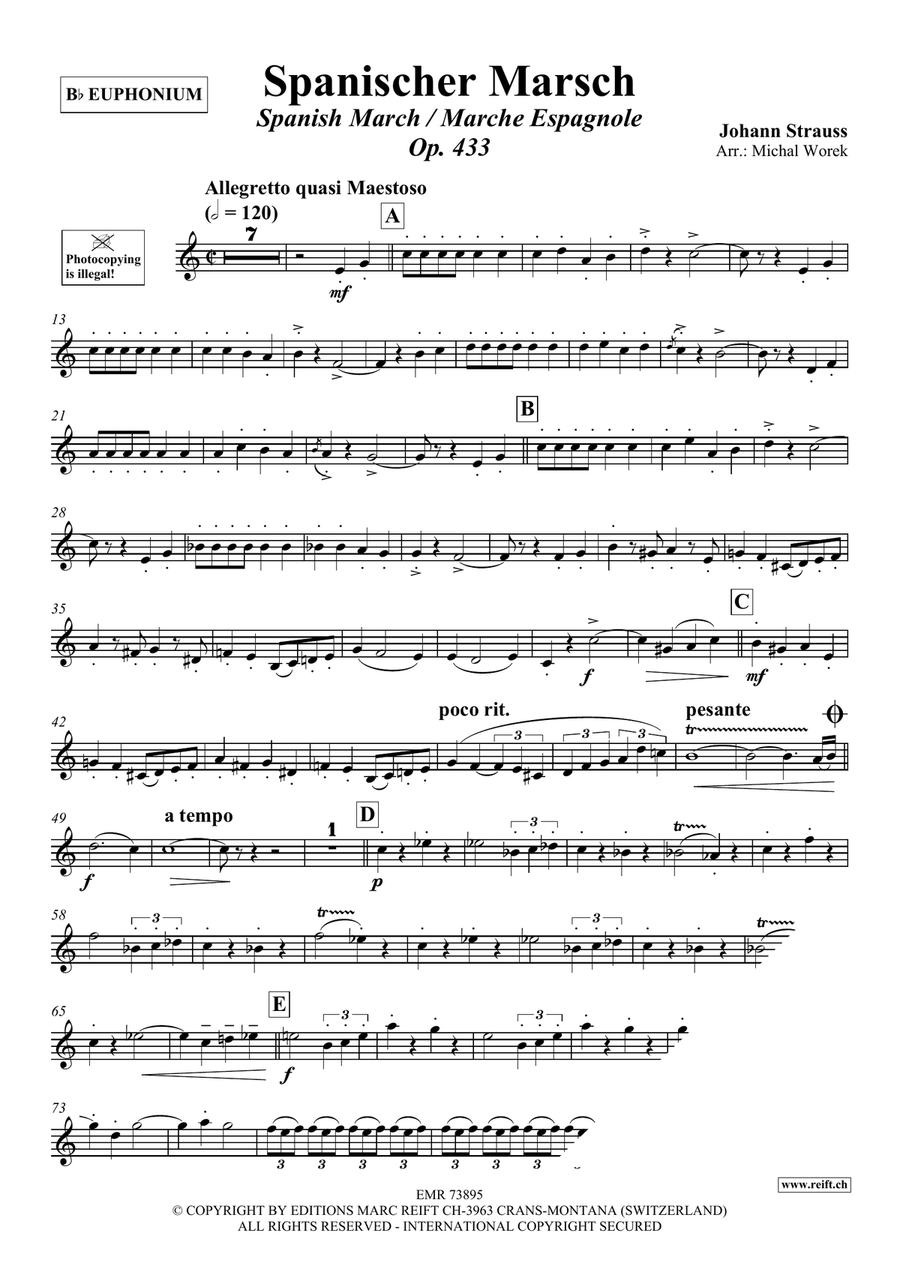 Spanischer Marsch Spanischer Marsch Euphonium scores gallery preview page 3