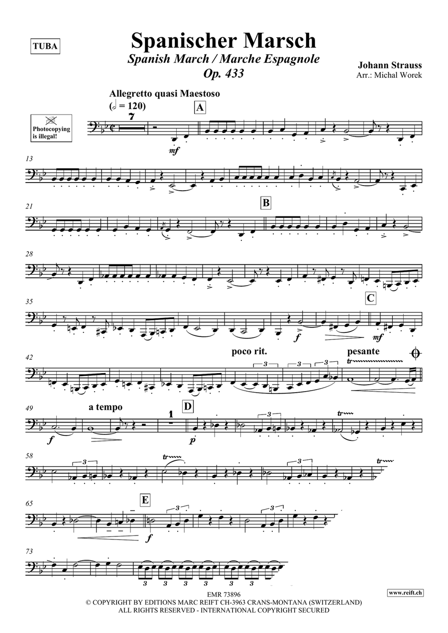 Spanischer Marsch Spanischer Marsch Tuba scores gallery preview page 3