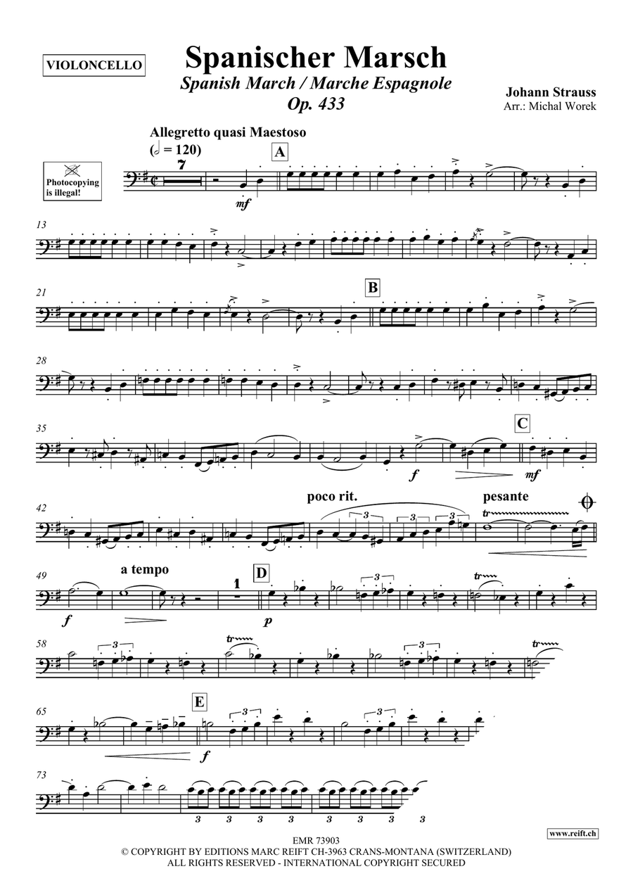 Spanischer Marsch Piano Accompaniment scores gallery preview page 3