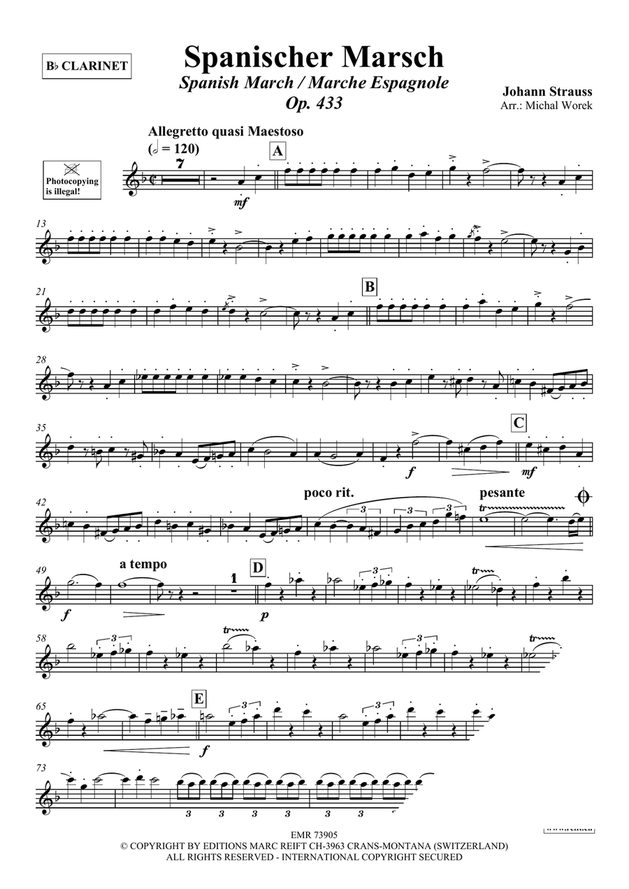 Spanischer Marsch Spanischer Marsch Clarinet Solo scores gallery preview page 3