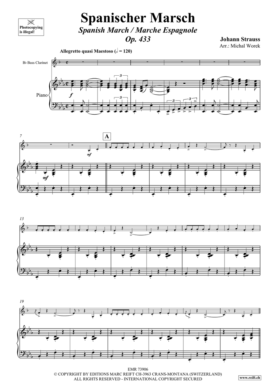 Spanischer Marsch Spanischer Marsch Bass Clarinet scores gallery preview page 4
