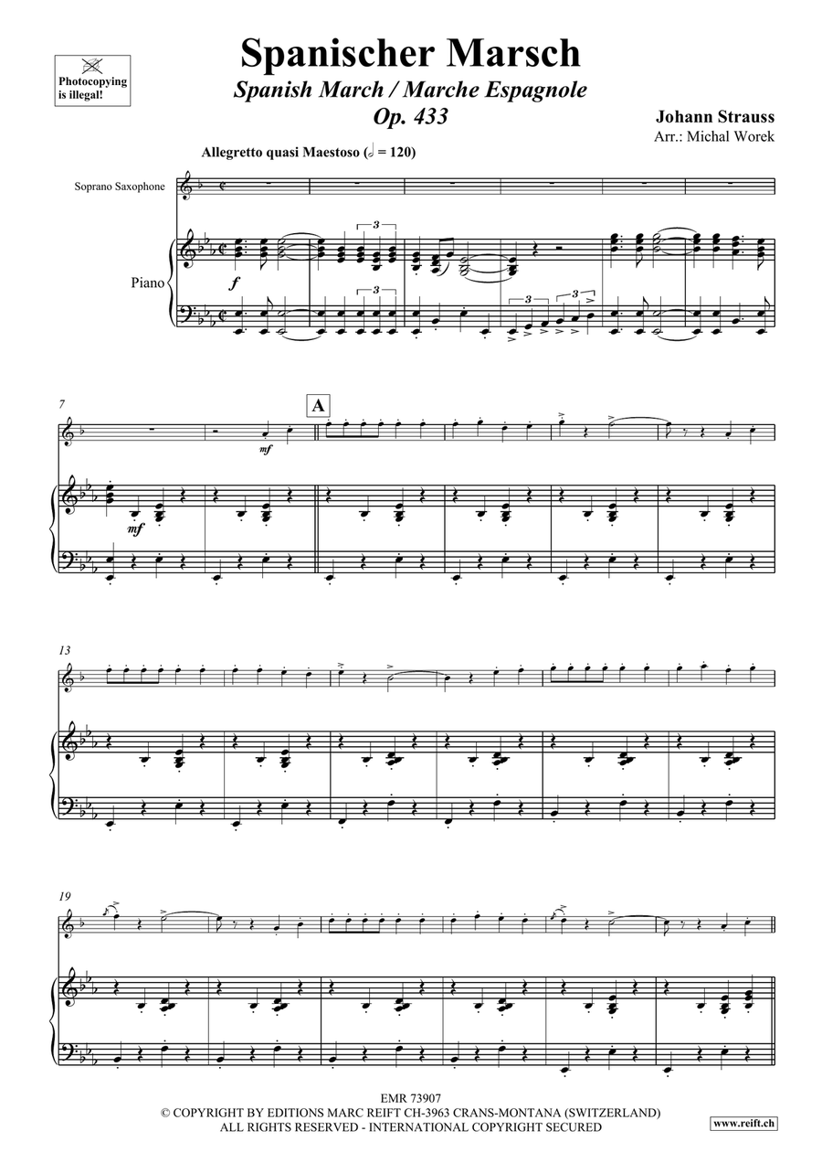 Spanischer Marsch Spanischer Marsch Soprano Saxophone scores gallery preview page 4