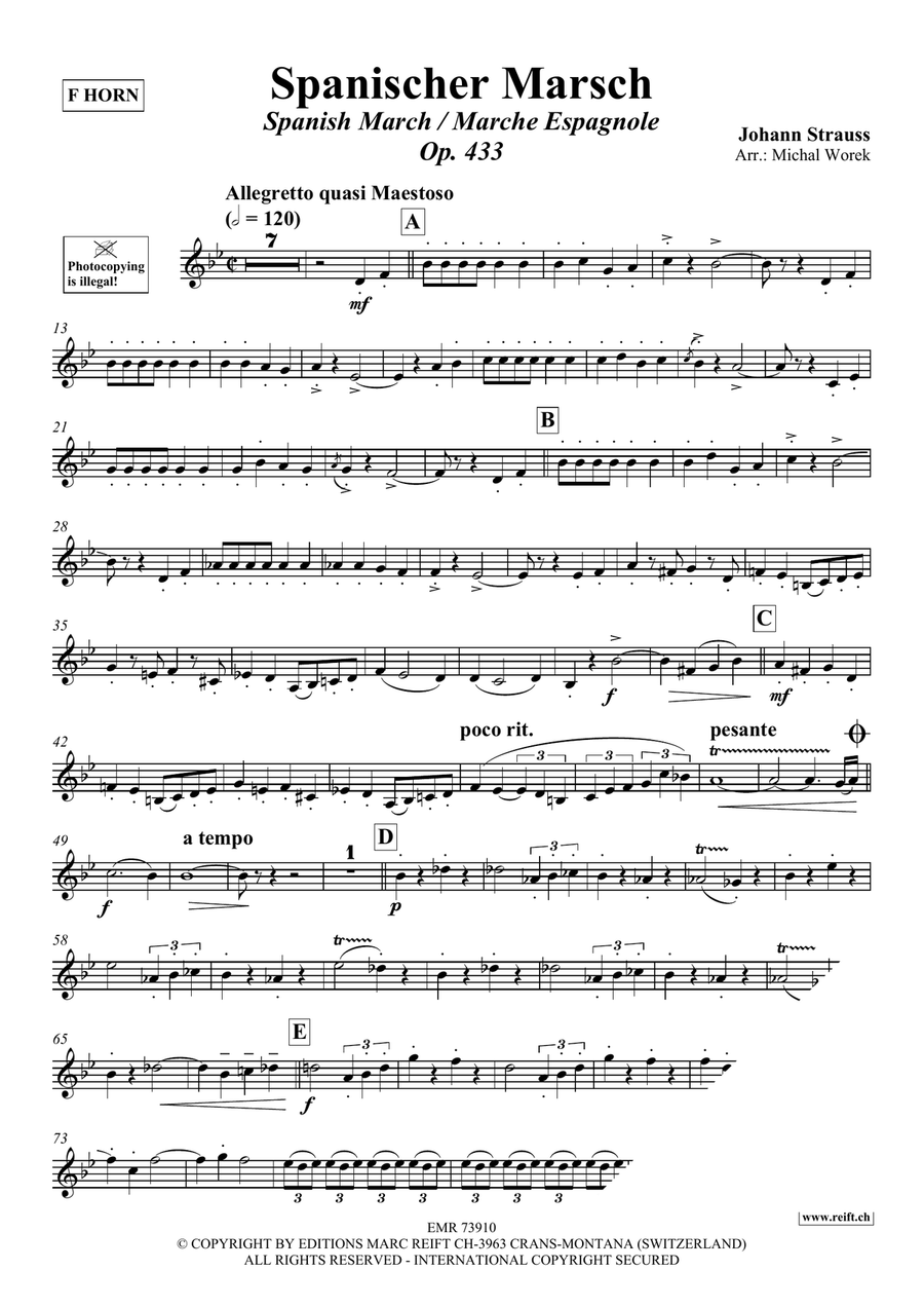 Spanischer Marsch Spanischer Marsch Horn scores gallery preview page 3