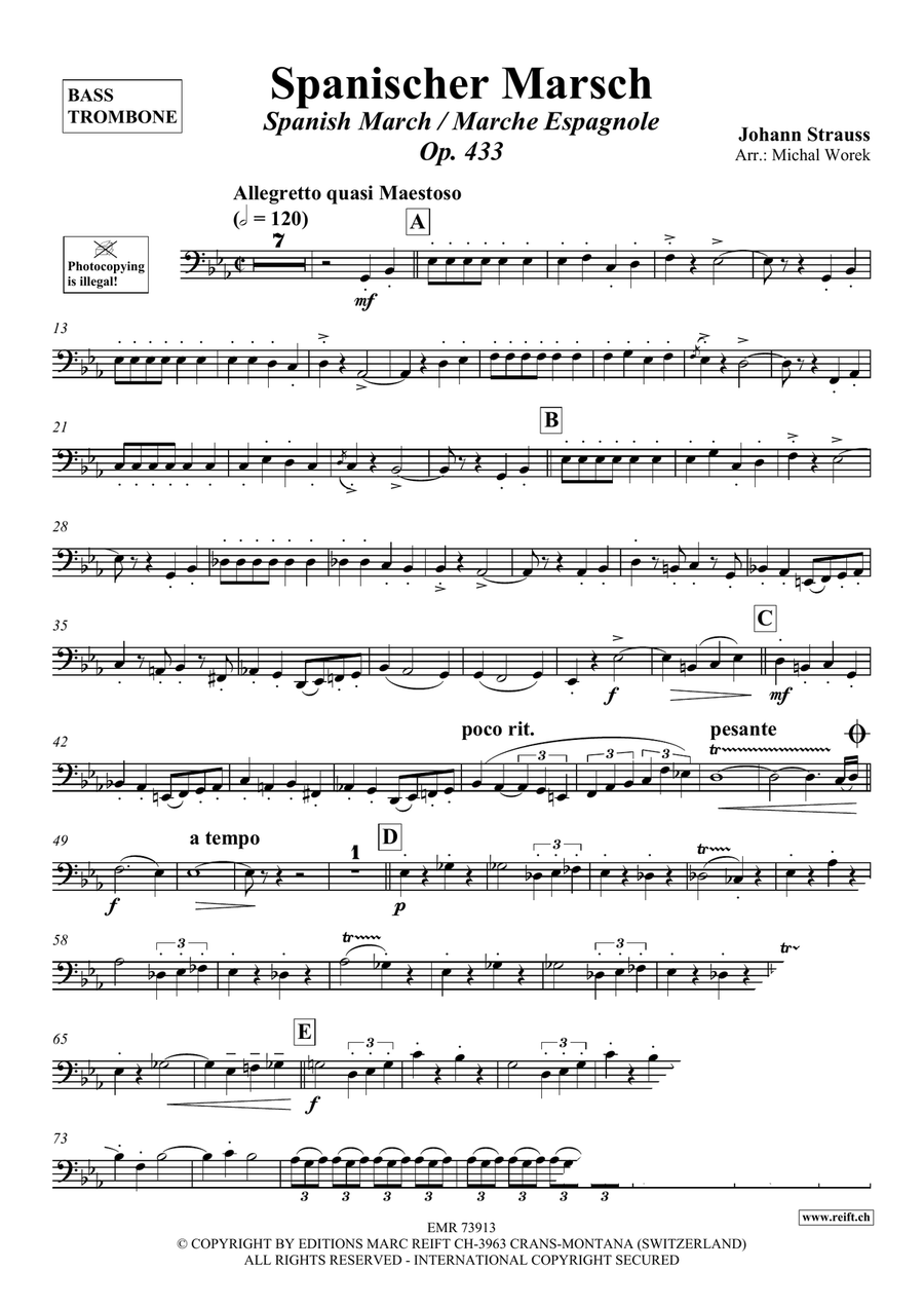 Spanischer Marsch Spanischer Marsch Bass Trombone scores gallery preview page 3