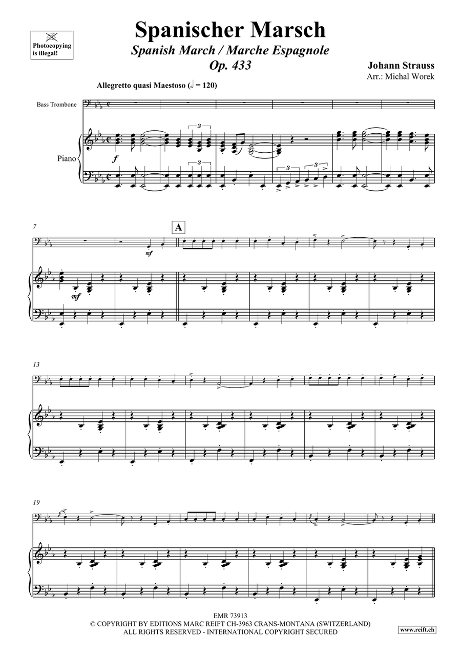 Spanischer Marsch Spanischer Marsch Bass Trombone scores gallery preview page 4