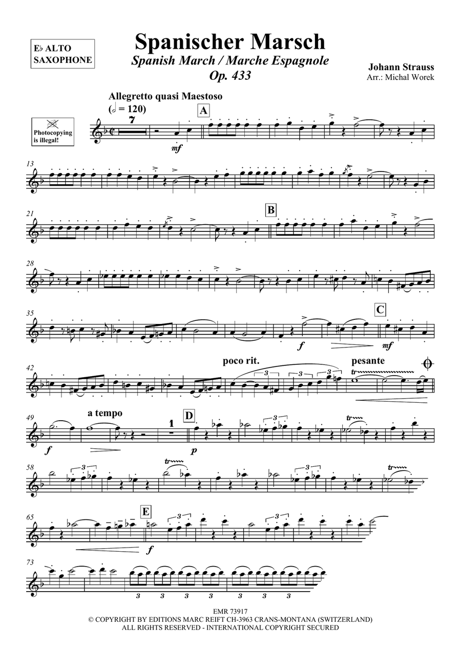Spanischer Marsch Spanischer Marsch Alto Saxophone scores gallery preview page 3