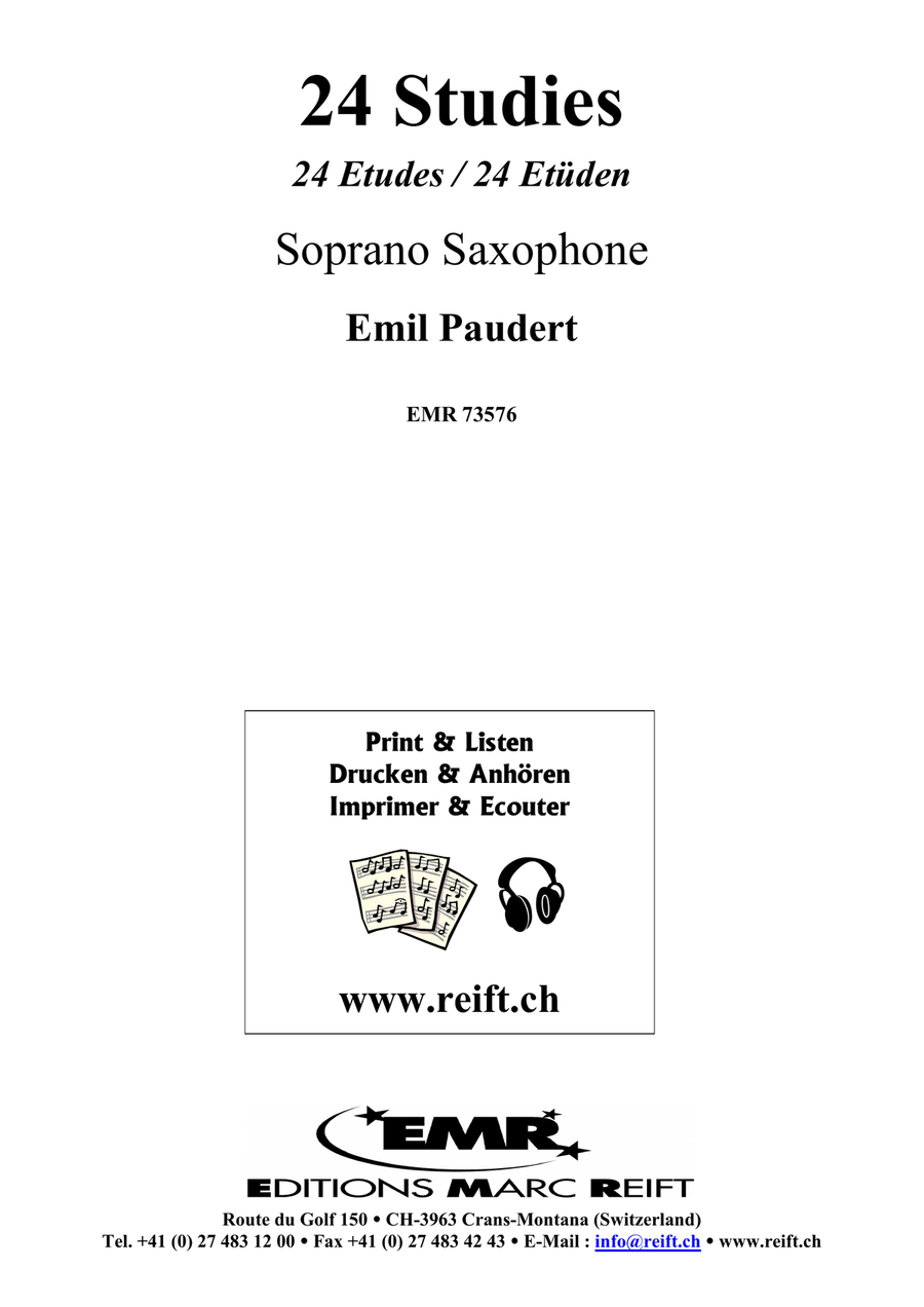24 Studies 24 Studies Soprano Saxophone scores gallery preview page 2