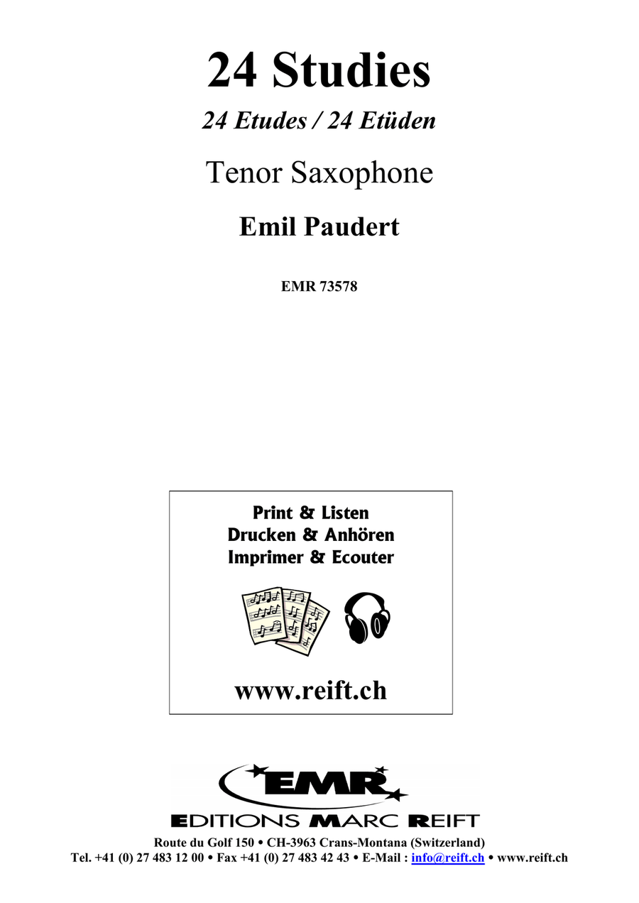 24 Studies 24 Studies Tenor Saxophone scores gallery preview page 2