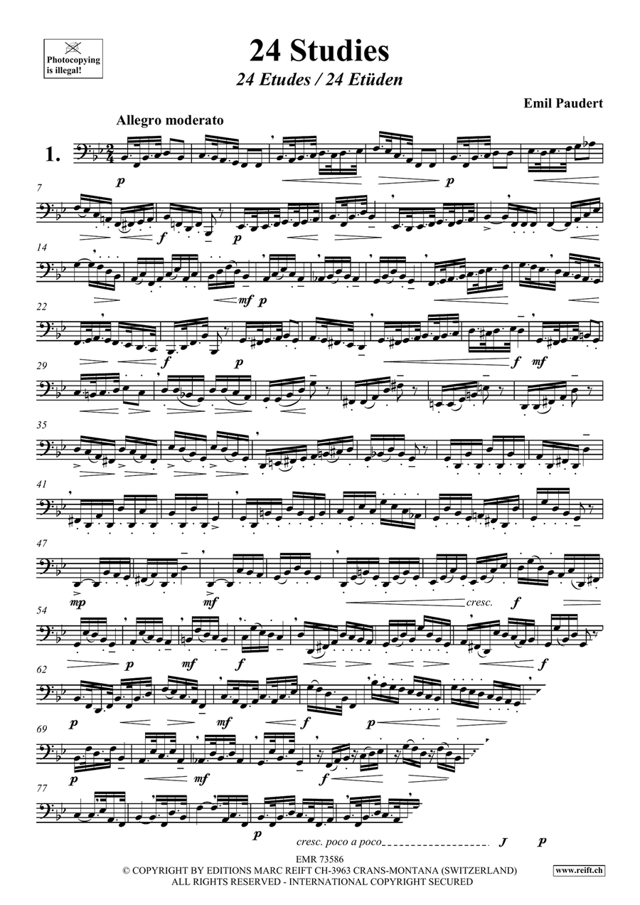 24 Studies 24 Studies Trombone scores gallery preview page 3