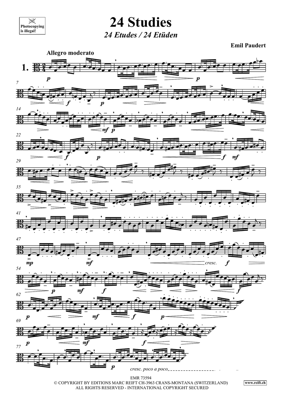 24 Studies 24 Studies Viola Solo scores gallery preview page 3