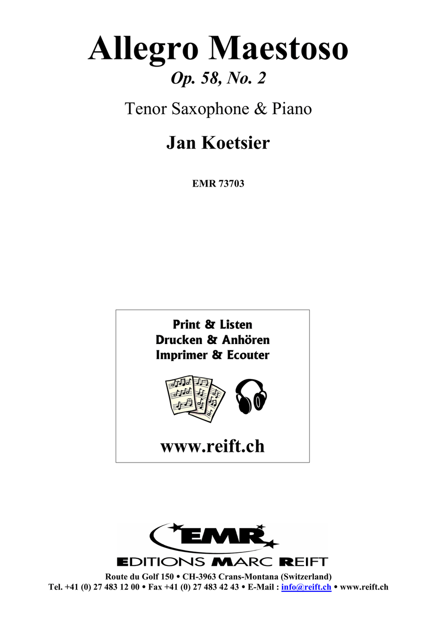Allegro Maestoso Allegro Maestoso Tenor Saxophone scores gallery preview page 2