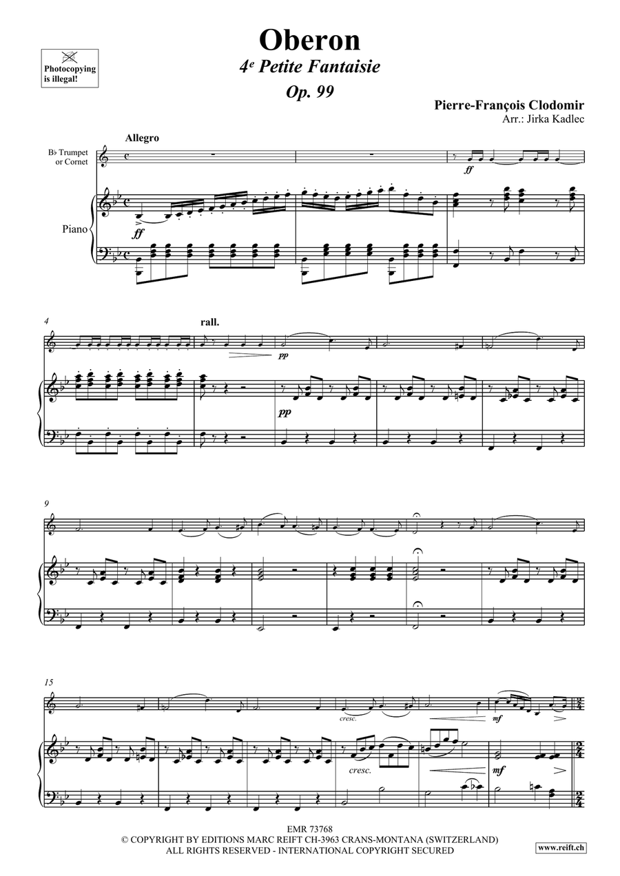 Oberon Oberon Cornet scores gallery preview page 4