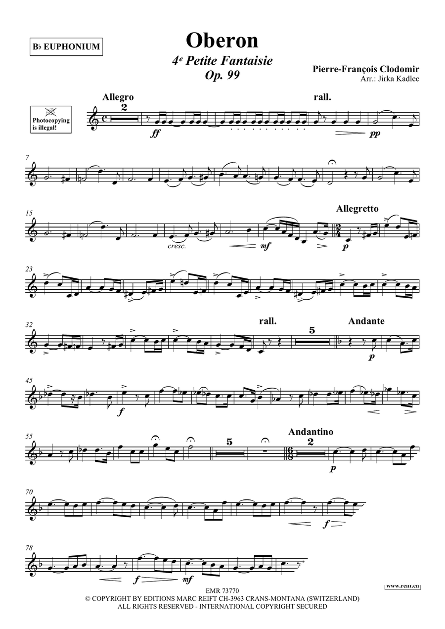 Oberon Oberon Euphonium scores gallery preview page 3