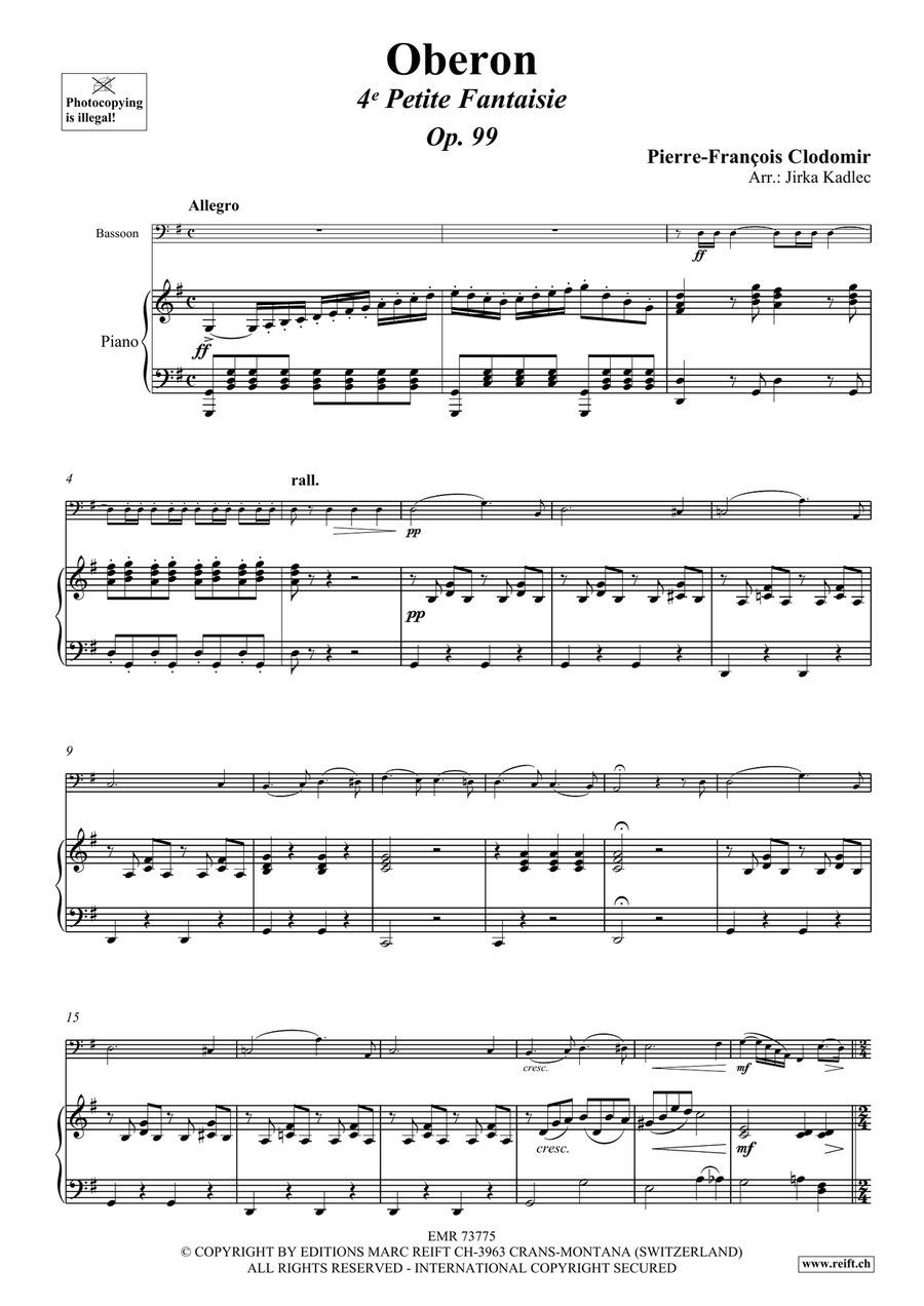 Oberon Bassoon Solo scores gallery preview page 4