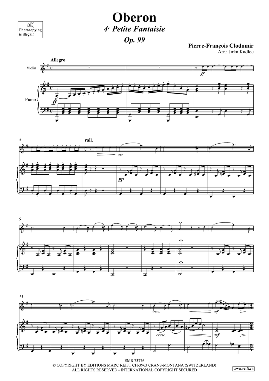 Oberon Violin Solo scores gallery preview page 4
