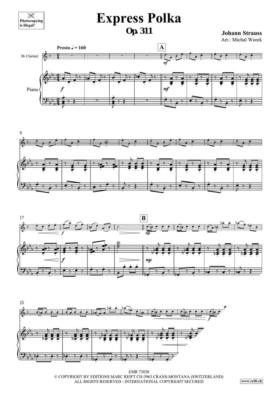 Express Polka Express Polka Clarinet Solo scores gallery preview page 3