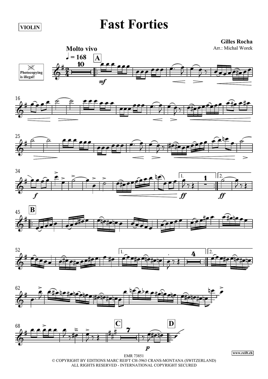 Fast Forties Fast Forties Violin Solo scores gallery preview page 4