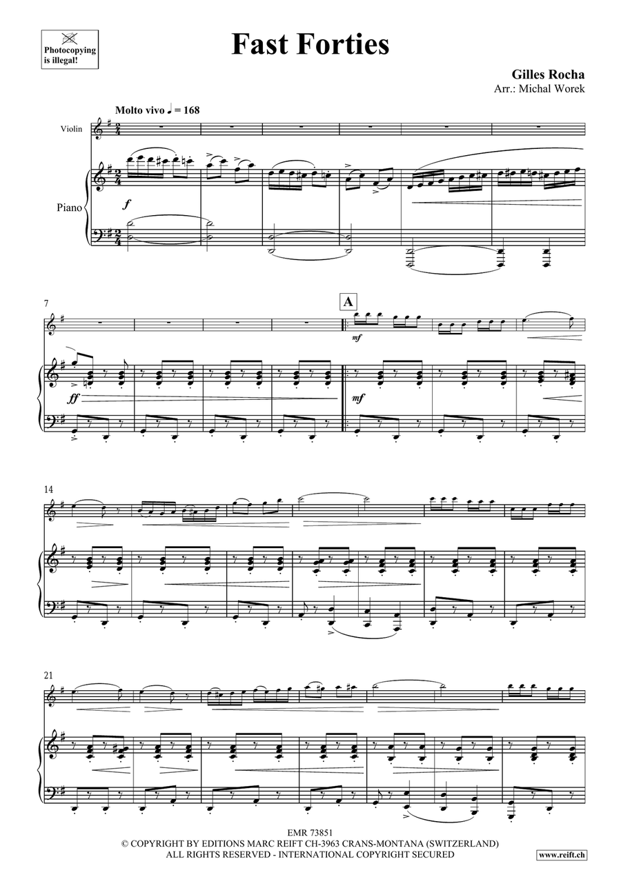 Fast Forties Fast Forties Violin Solo scores gallery preview page 5