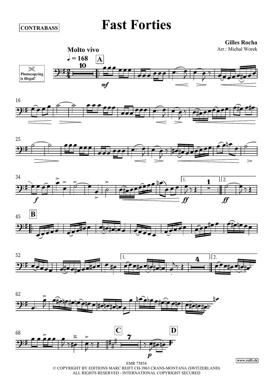 Fast Forties Fast Forties Double Bass scores gallery preview page 4