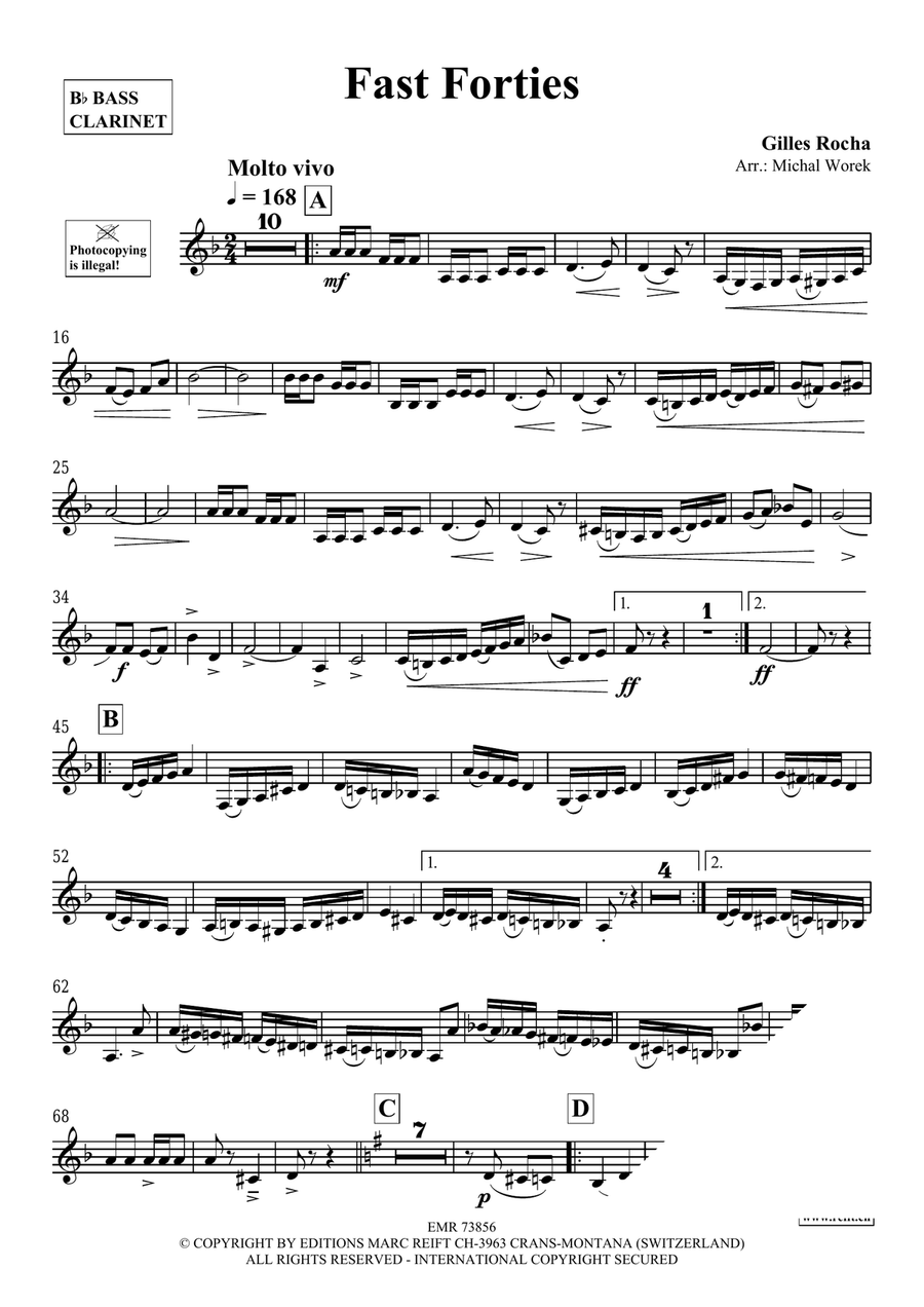 Fast Forties Fast Forties Bass Clarinet scores gallery preview page 4