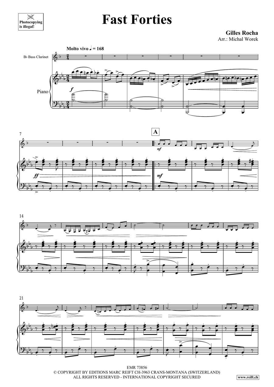 Fast Forties Fast Forties Bass Clarinet scores gallery preview page 5