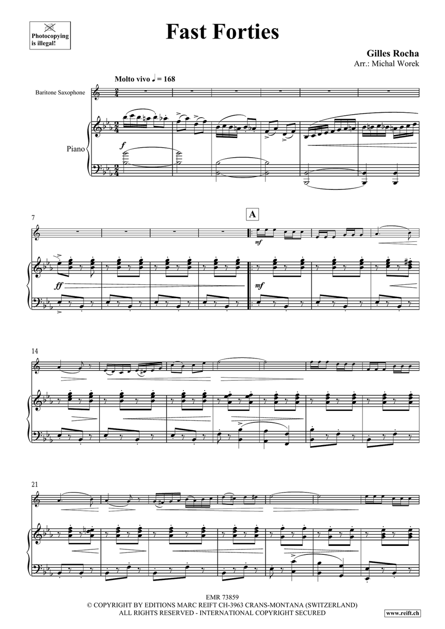 Fast Forties Fast Forties Baritone Saxophone scores gallery preview page 5