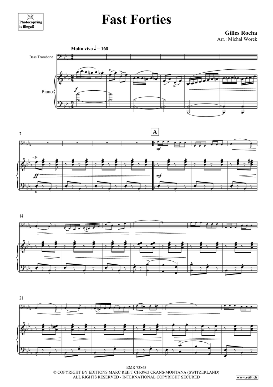 Fast Forties Fast Forties Bass Trombone scores gallery preview page 5