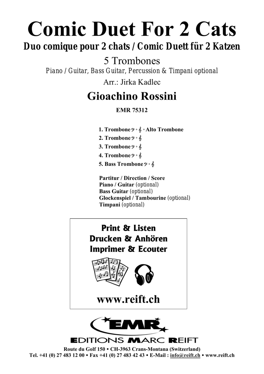 Comic Duet For 2 Cats Comic Duet For 2 Cats Trombone scores gallery preview page 2