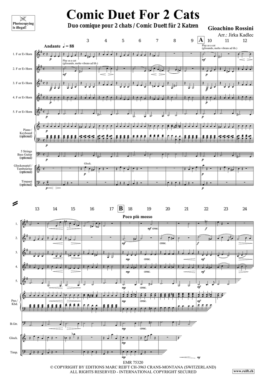 Comic Duet For 2 Cats Comic Duet For 2 Cats Horn scores gallery preview page 3