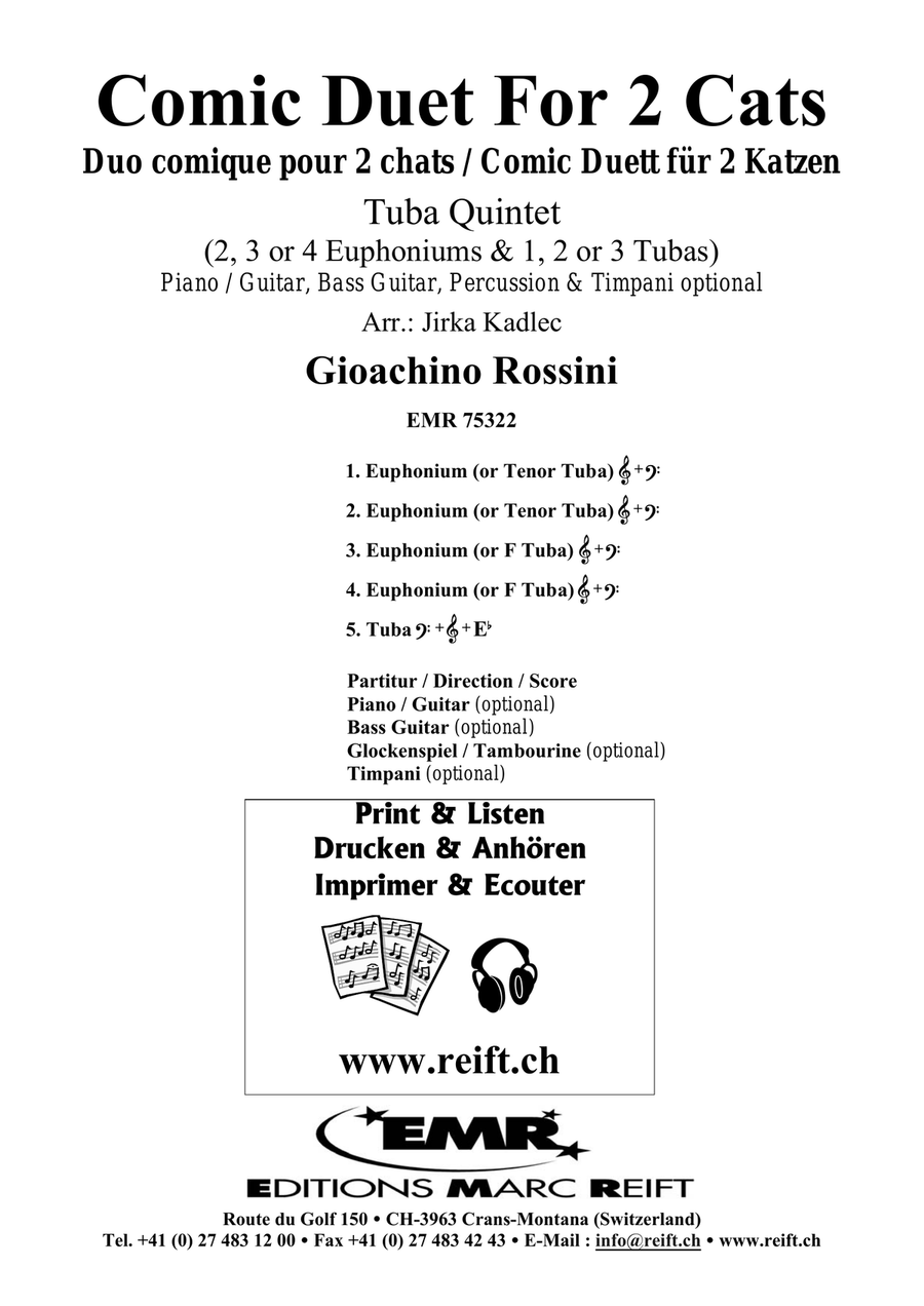 Comic Duet For 2 Cats by Gioachino Rossini Tuba - Sheet Music page 2