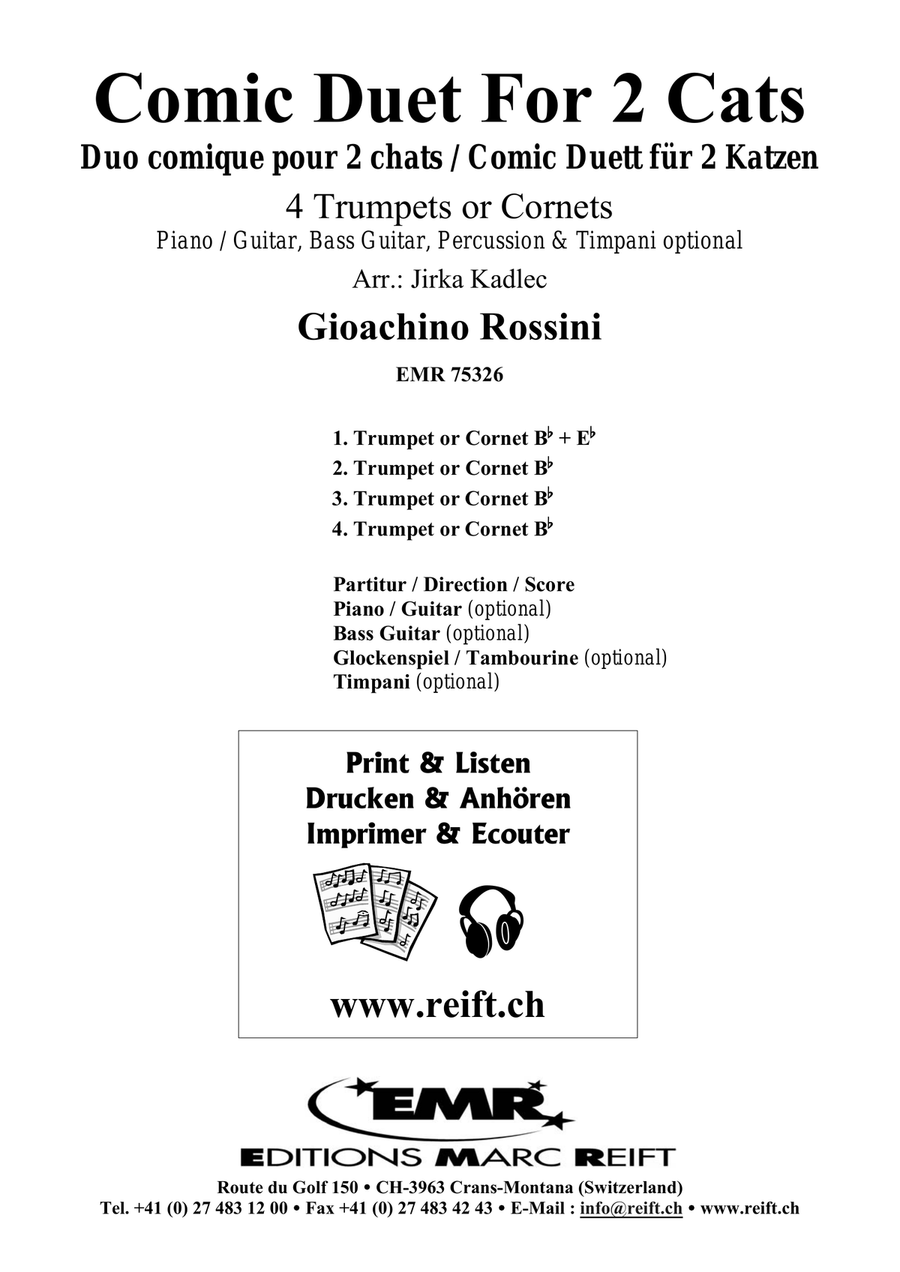Comic Duet For 2 Cats by Gioachino Rossini Cornet - Sheet Music page 2