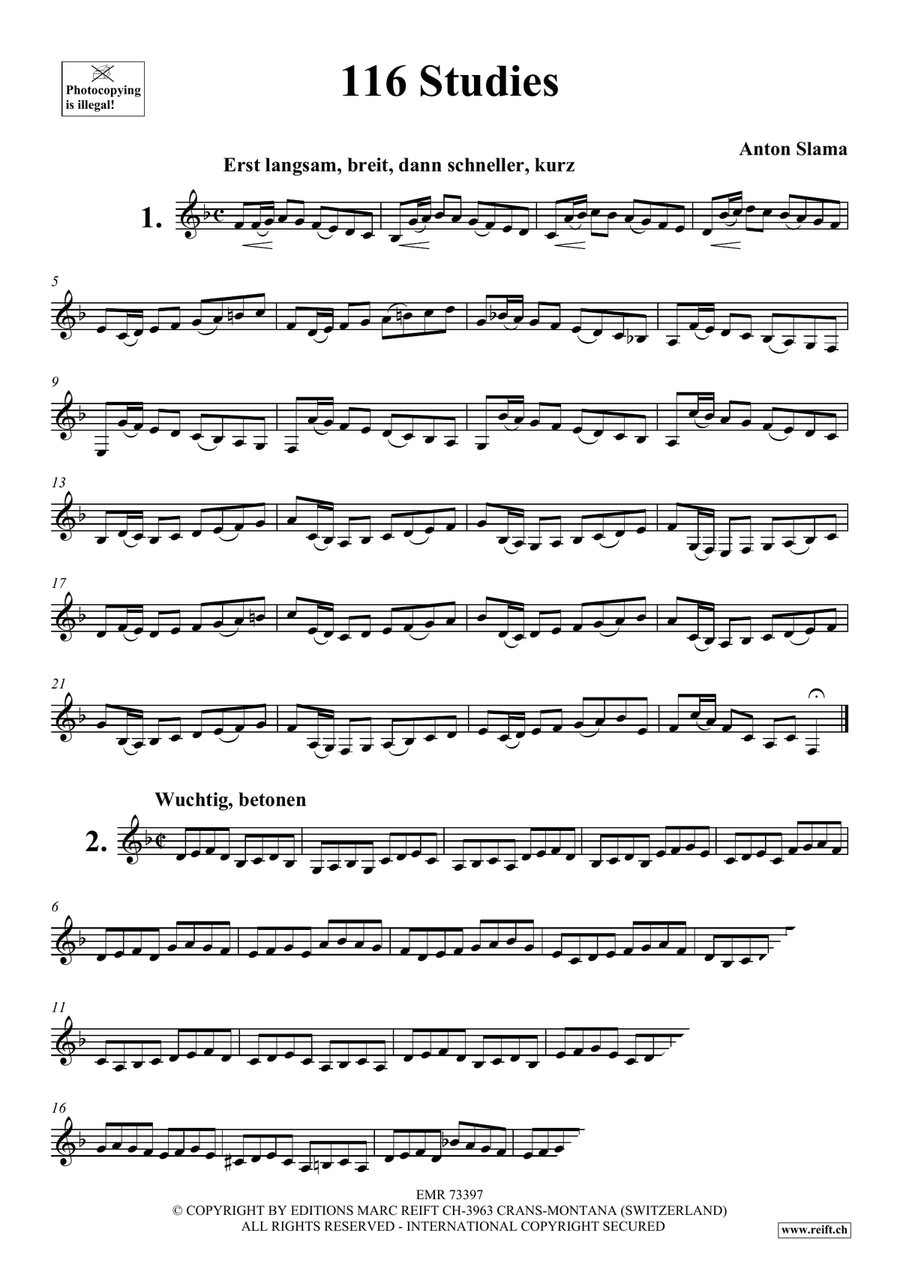 116 Studies 116 Studies Bass Clarinet scores gallery preview page 3