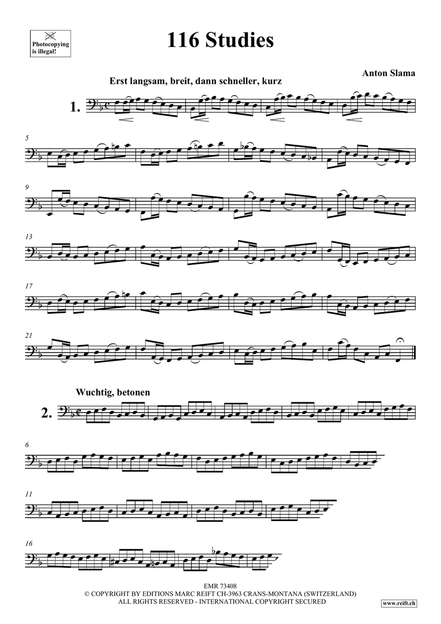 116 Studies 116 Studies Trombone scores gallery preview page 3