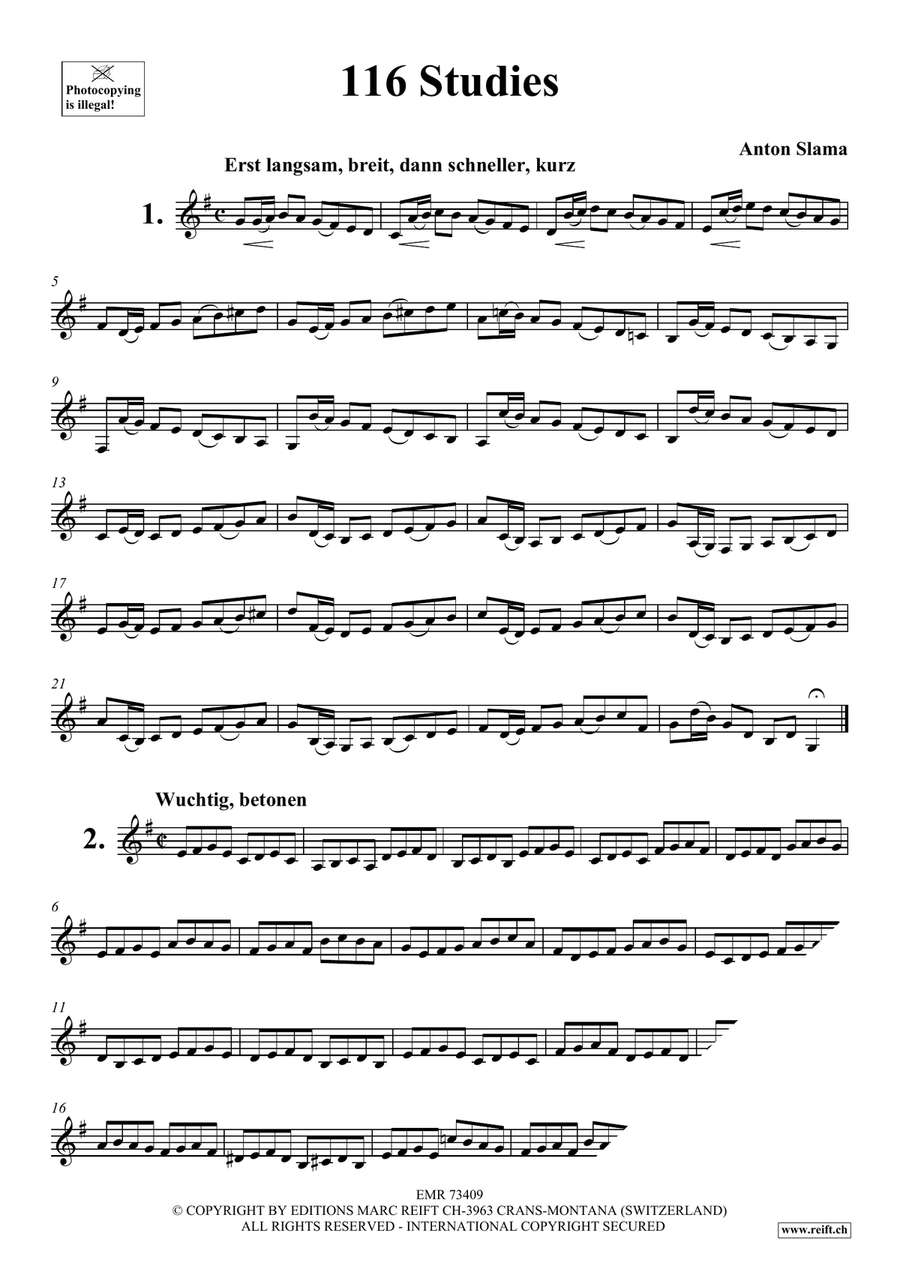 116 Studies 116 Studies Trombone scores gallery preview page 3