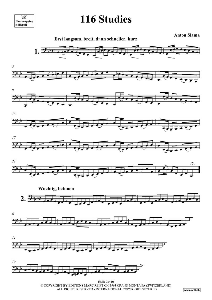 116 Studies 116 Studies Trombone scores gallery preview page 3