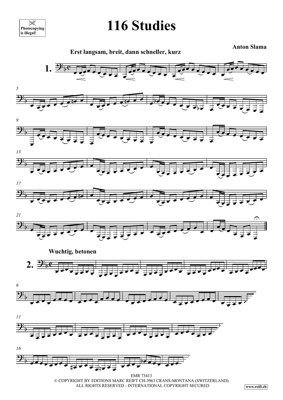 116 Studies 116 Studies Tuba scores gallery preview page 3