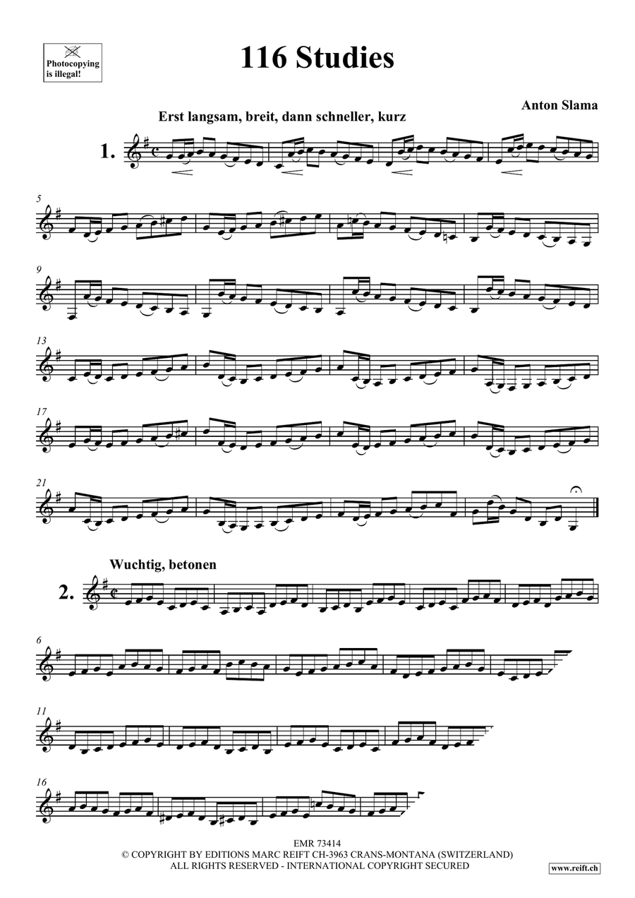 116 Studies 116 Studies Cornet scores gallery preview page 3