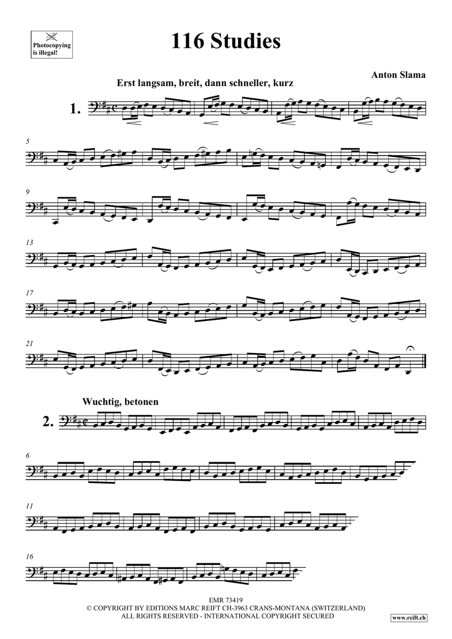 116 Studies 116 Studies Cello scores gallery preview page 3