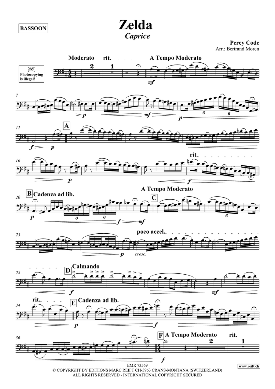 Zelda Zelda Bassoon Solo scores gallery preview page 3