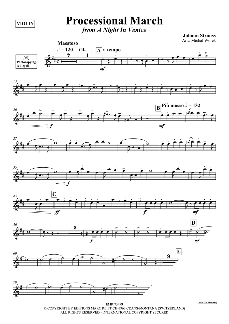 Processional March Violin Solo scores gallery preview page 3