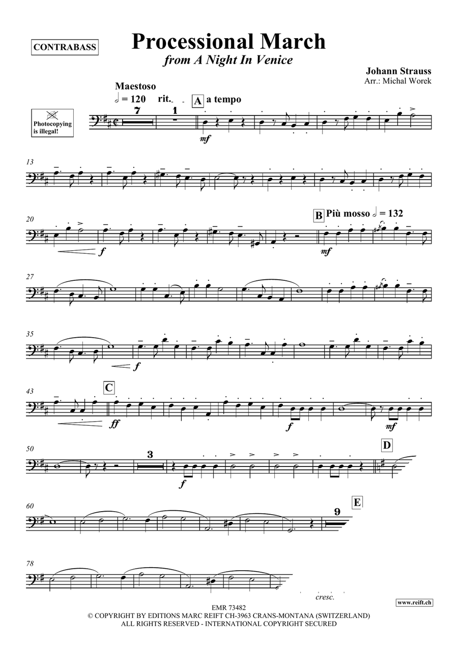 Processional March Processional March Double Bass scores gallery preview page 3