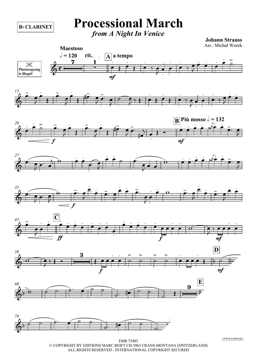 Processional March Processional March Clarinet Solo scores gallery preview page 3